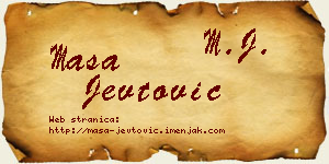 Maša Jevtović vizit kartica